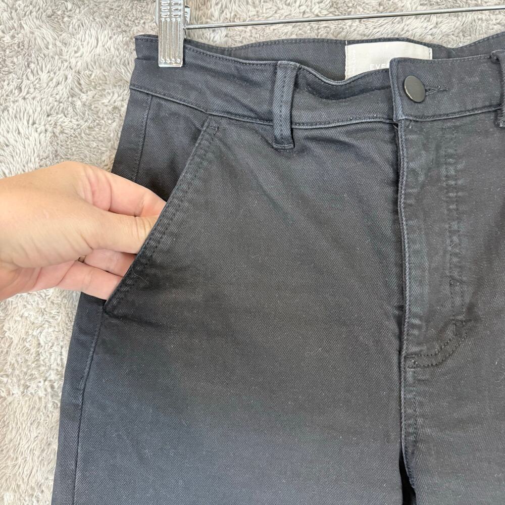 Everlane Size 2 Black Cropped Straight Regular Jeans - Picture 4 of 9